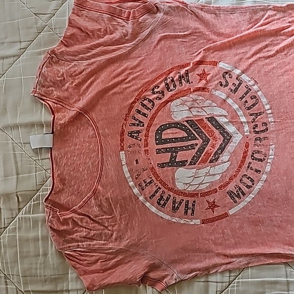 T-shirt Homme Harley-Davidson Blanc - Motif Os Et Lettre, 100% Coton, Coupe Régulière, Manches Courtes, Neuf (sans étiquette)